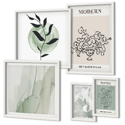 Ensemble de 5 tableaux Décorations minimalistes modernes