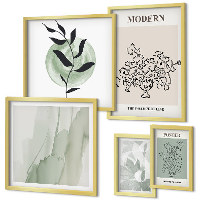 Ensemble de 5 tableaux Décorations minimalistes modernes