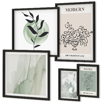 Ensemble de 5 tableaux Décorations minimalistes modernes