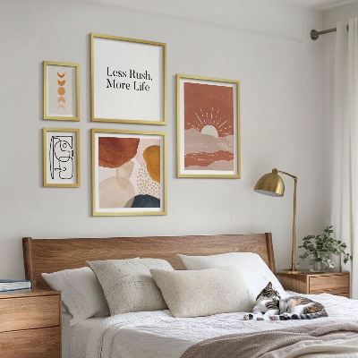 Lot de tableaux encadrés Graphismes abstraits stylés du soleil
