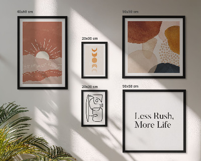 Lot de tableaux encadrés Graphismes abstraits stylés du soleil