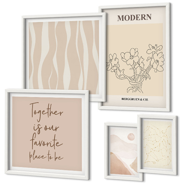 Tableau de décoration murale Ensemble de style minimaliste moderne