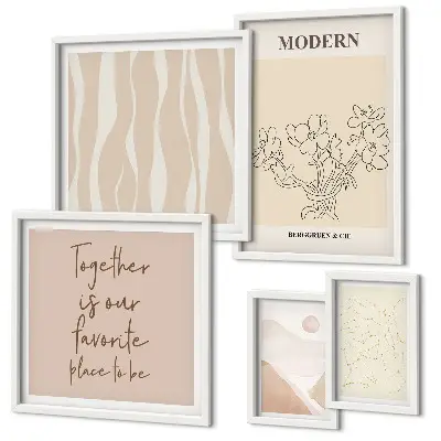 Tableau décoratif mural ensemble au style minimaliste moderne