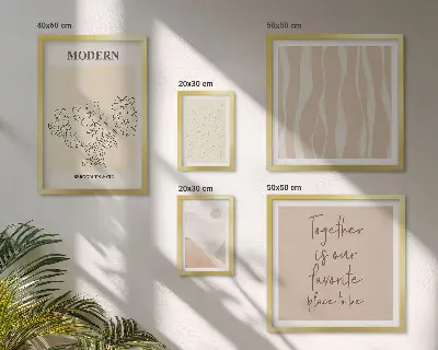 Tableau décoratif mural ensemble au style minimaliste moderne