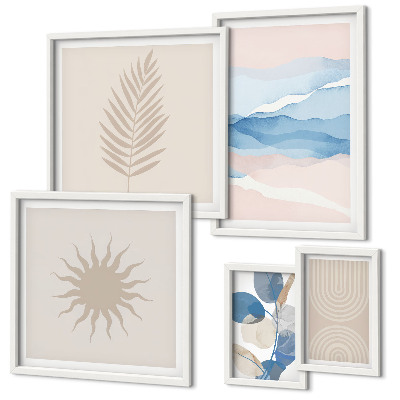 Tableau de décoration murale Ondes végétales abstraites