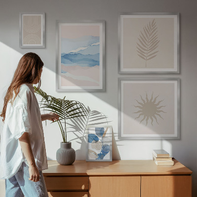 Tableau de décoration murale Ondes végétales abstraites