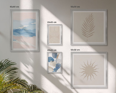 Tableau de décoration murale Ondes végétales abstraites