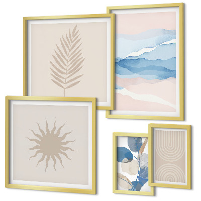 Tableau de décoration murale Ondes végétales abstraites