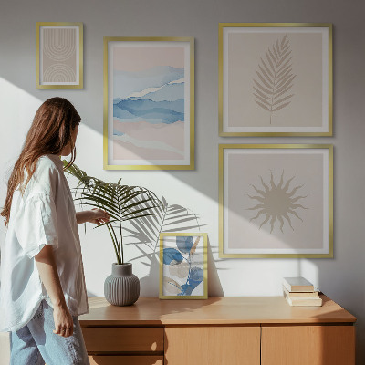 Tableau de décoration murale Ondes végétales abstraites