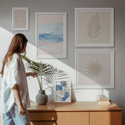 Tableau de décoration murale Ondes végétales abstraites