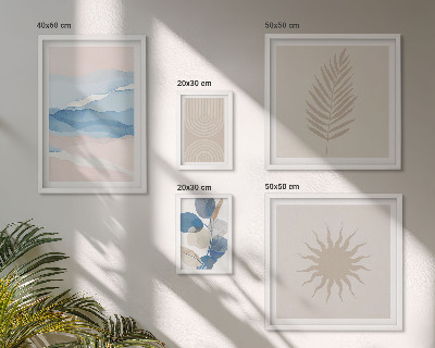 Tableau de décoration murale Ondes végétales abstraites