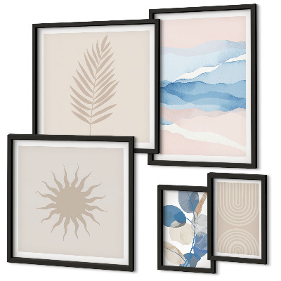 Tableau de décoration murale Ondes végétales abstraites