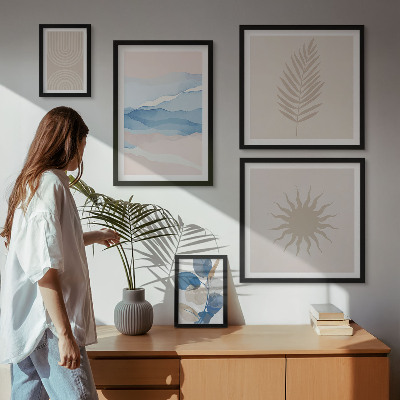 Tableau de décoration murale Ondes végétales abstraites