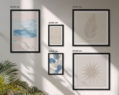 Tableau de décoration murale Ondes végétales abstraites