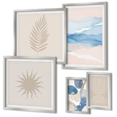 Tableau de décoration murale Ondes végétales abstraites