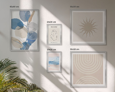 Lot de tableaux encadrés Plantes abstraites élégantes