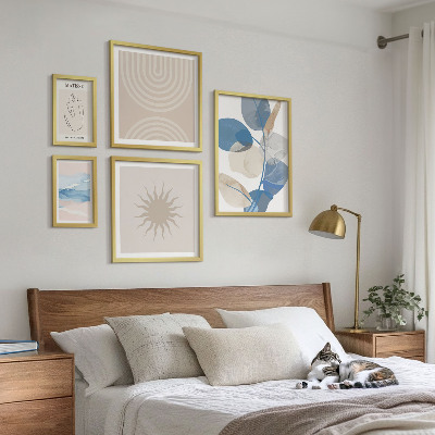 Lot de tableaux encadrés Plantes abstraites élégantes