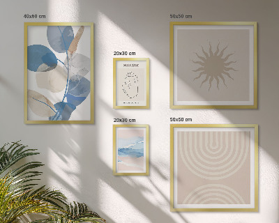 Lot de tableaux encadrés Plantes abstraites élégantes