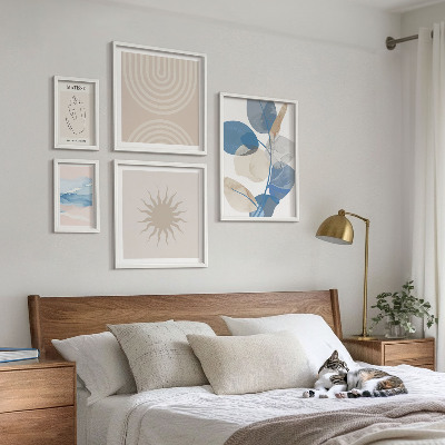 Lot de tableaux encadrés Plantes abstraites élégantes