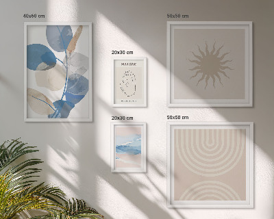 Lot de tableaux encadrés Plantes abstraites élégantes