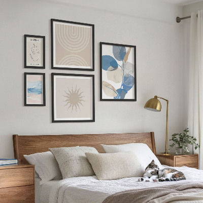 Lot de tableaux encadrés Plantes abstraites élégantes