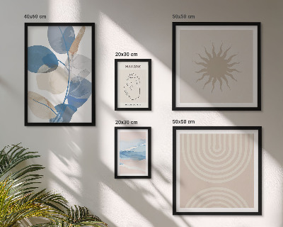 Lot de tableaux encadrés Plantes abstraites élégantes