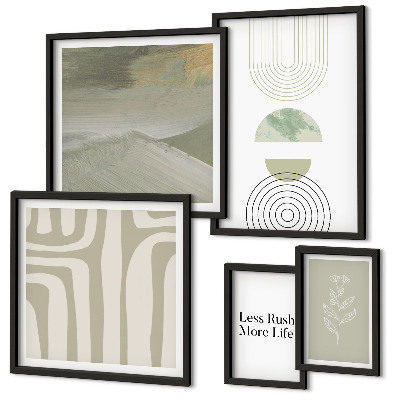 Lot de tableaux encadrés Graphismes pastel élégants de nature
