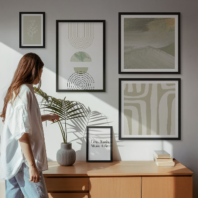 Lot de tableaux encadrés Graphismes pastel élégants de nature