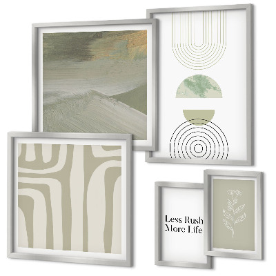 Lot de tableaux encadrés Graphismes pastel élégants de nature