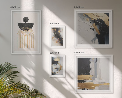 Ensemble de 5 tableaux Compositions modernes abstraites
