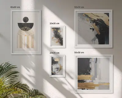 Compositions modernes abstraites ensemble de 5 tableaux