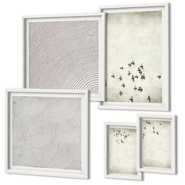Tableau de décoration murale Peinture d'oiseau minimaliste
