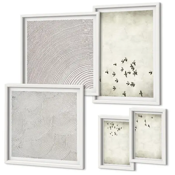 Peinture d'oiseau minimaliste tableau de décoration murale
