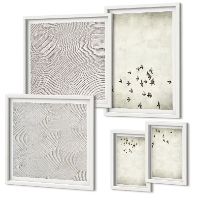 Tableau de décoration murale Peinture d'oiseau minimaliste
