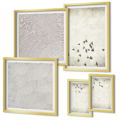 Tableau de décoration murale Peinture d'oiseau minimaliste