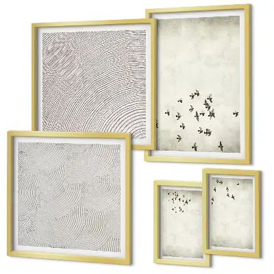 Peinture d'oiseau minimaliste tableau de décoration murale