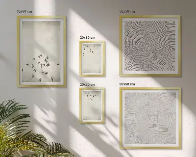 Peinture d'oiseau minimaliste tableau de décoration murale