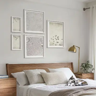 Peinture d'oiseau minimaliste tableau de décoration murale
