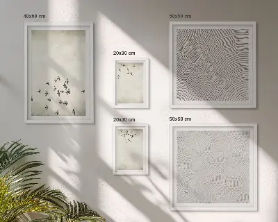 Peinture d'oiseau minimaliste tableau de décoration murale
