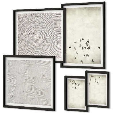 Tableau de décoration murale Peinture d'oiseau minimaliste