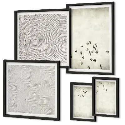 Peinture d'oiseau minimaliste tableau de décoration murale