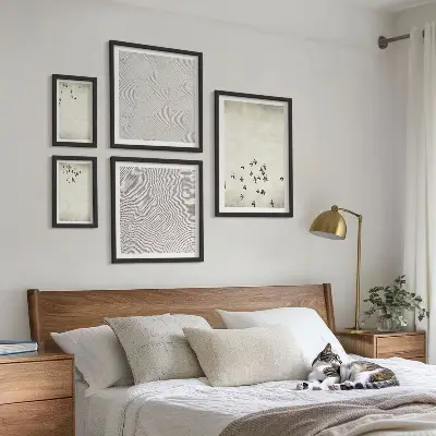 Peinture d'oiseau minimaliste tableau de décoration murale