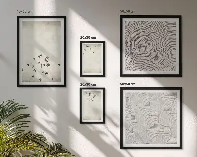Peinture d'oiseau minimaliste tableau de décoration murale