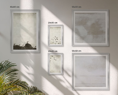Ensemble de 5 tableaux Oiseaux minimalistes en vol