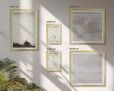 Ensemble de 5 tableaux Oiseaux minimalistes en vol