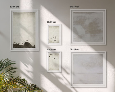 Ensemble de 5 tableaux Oiseaux minimalistes en vol