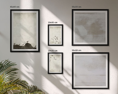Ensemble de 5 tableaux Oiseaux minimalistes en vol
