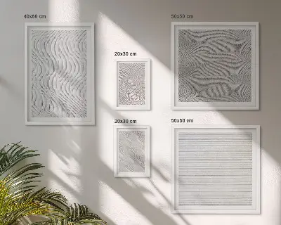 Tableau de décoration murale motifs de structures géométriques de sable