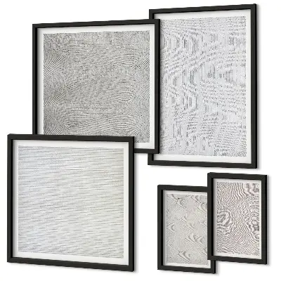 Tableau de décoration murale motifs de structures géométriques de sable