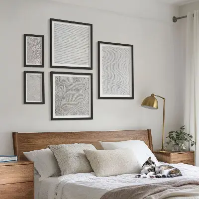 Tableau de décoration murale motifs de structures géométriques de sable